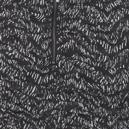 H&M Womens Black Animal Print  Mini Skirt Size 40