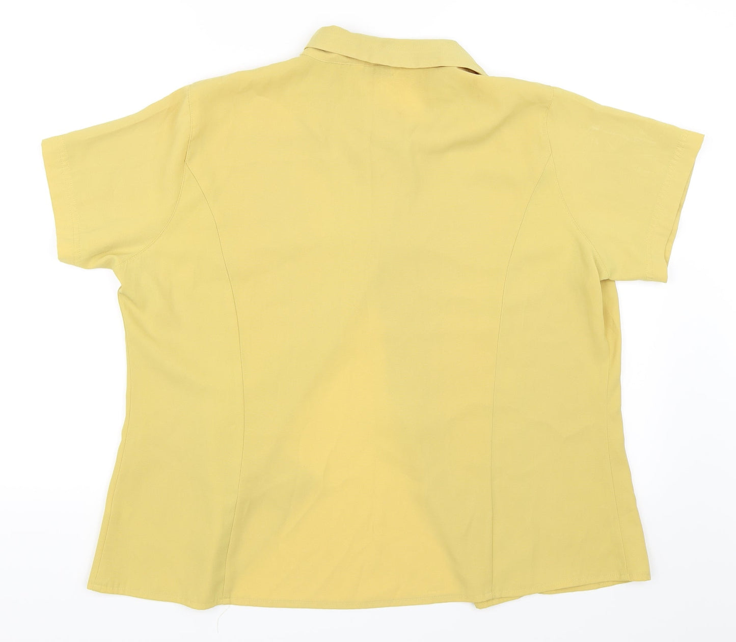Womens UK Size 20 Lauren Duvar Yellow Basic Blouse