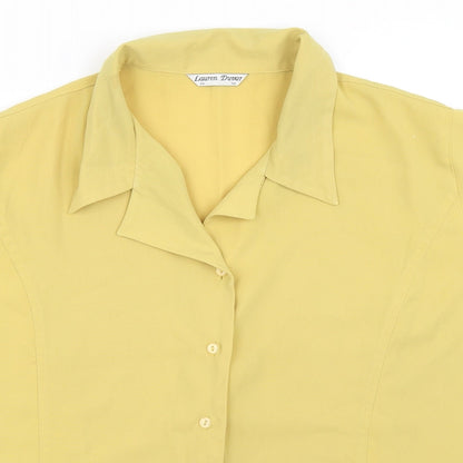 Womens UK Size 20 Lauren Duvar Yellow Basic Blouse
