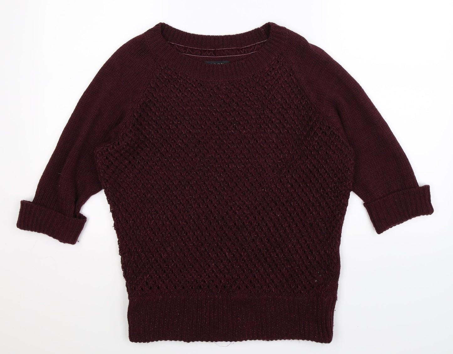 Soon Womens Brown  Knit Pullover Jumper Size 12