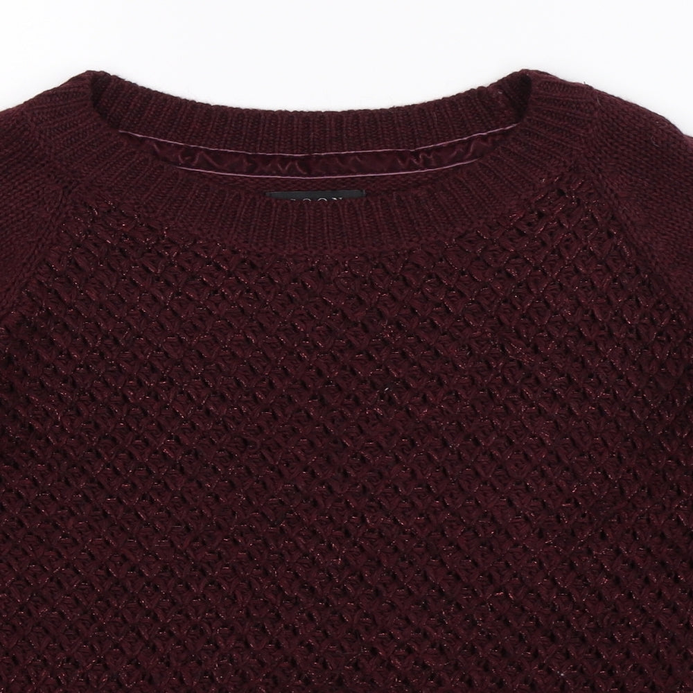 Soon Womens Brown  Knit Pullover Jumper Size 12