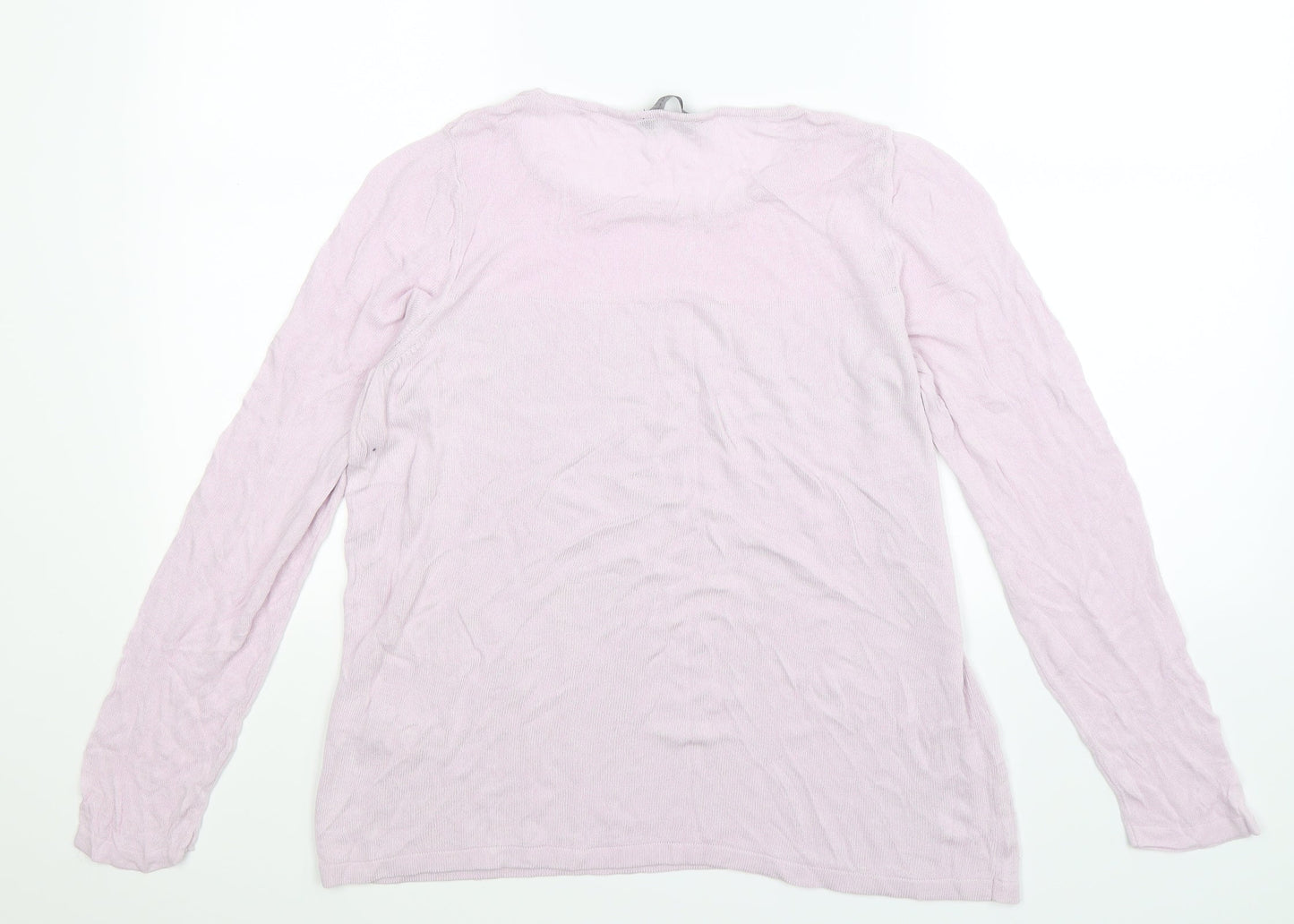 Marks and Spencer Womens Purple  Knit Pullover Jumper Size 16