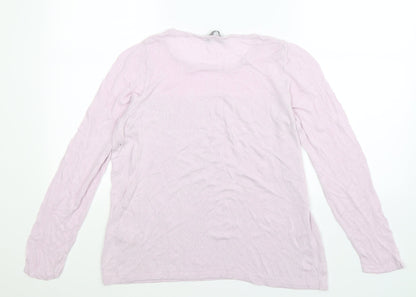 Marks and Spencer Womens Purple  Knit Pullover Jumper Size 16