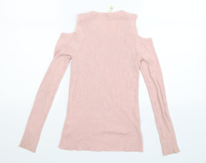 Young Dimension Girls Pink  Knit Pullover Jumper Size 11-12 Years