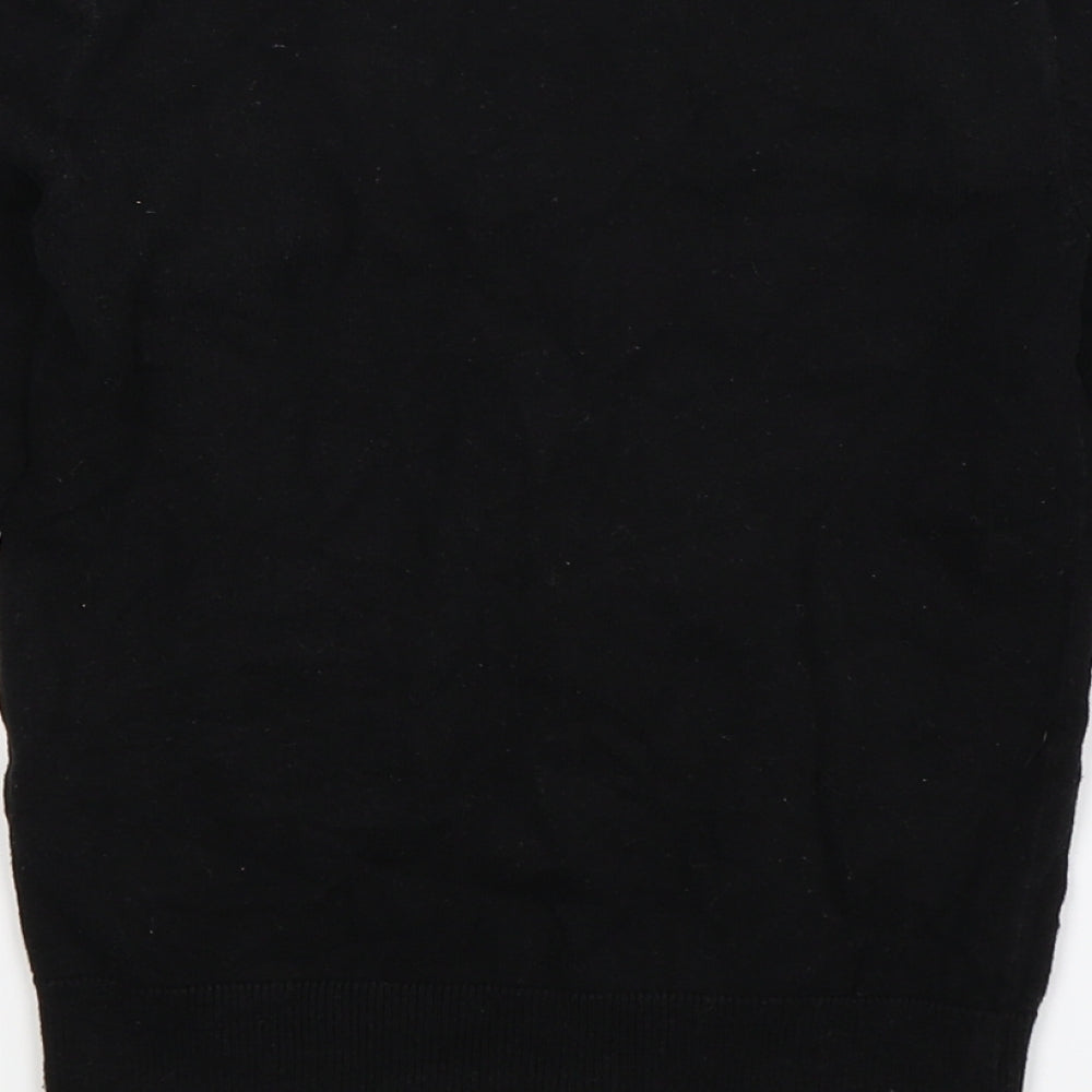 Divided Womens Black  Knit Cardigan Jumper Size 4