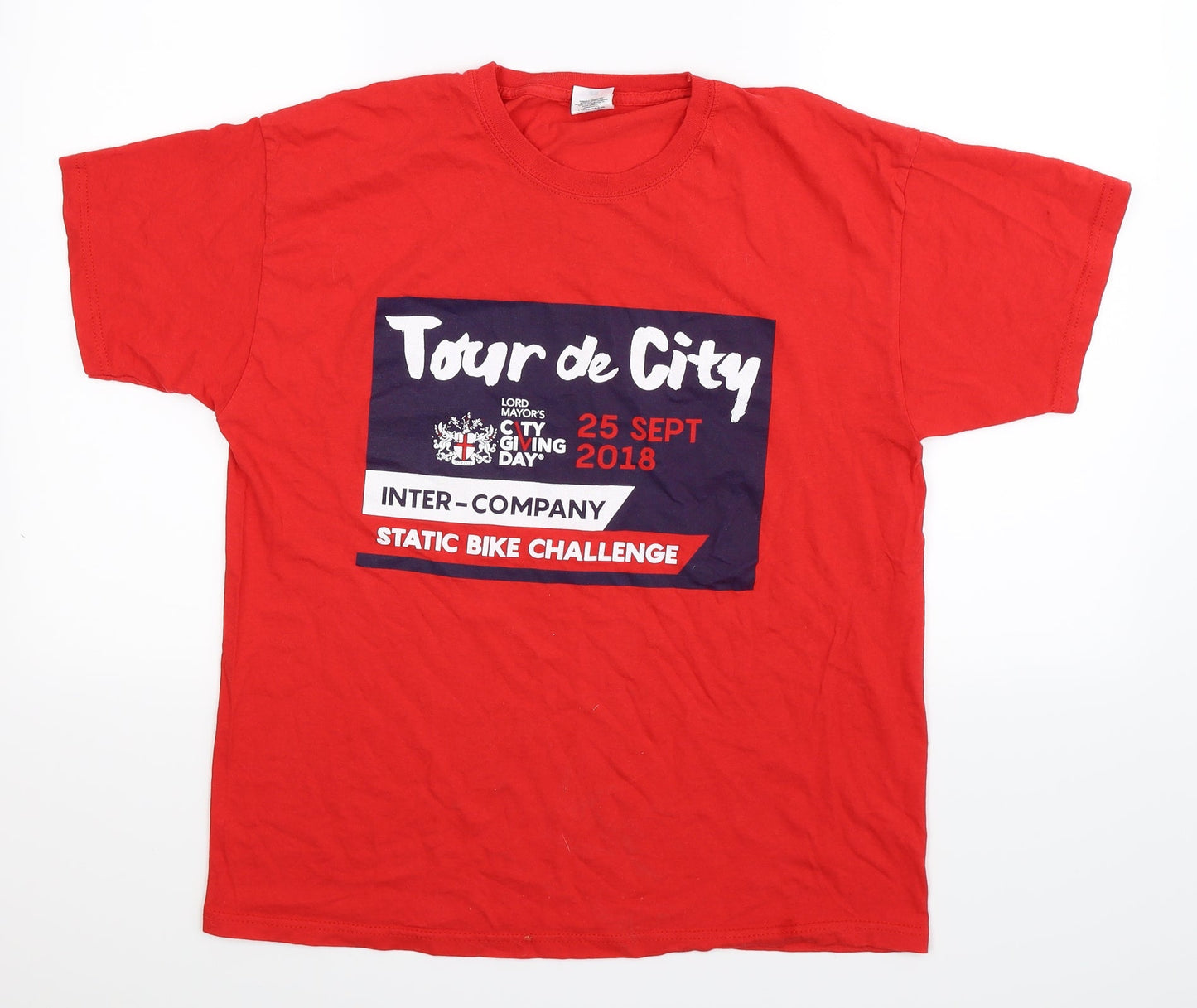 Mens UK Size L Fruit of the Loom Red  T-Shirt
