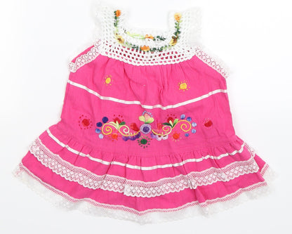 Preworn Girls Pink   Fit & Flare  Size 2 Years