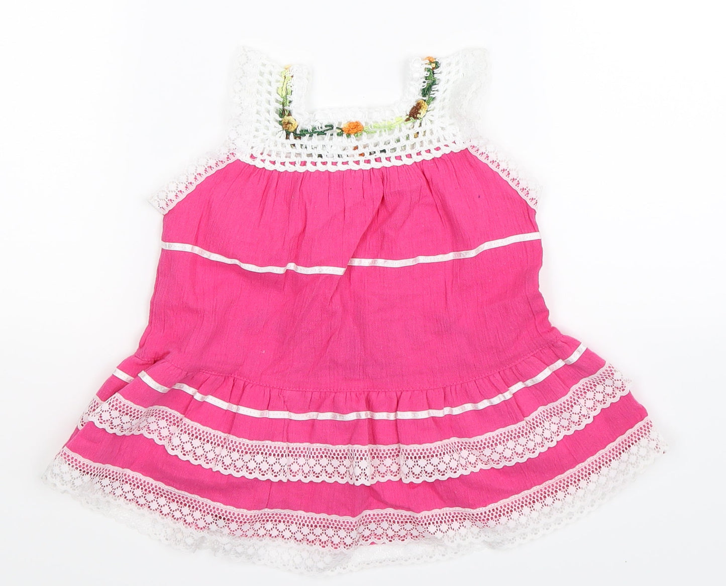 Preworn Girls Pink   Fit & Flare  Size 2 Years