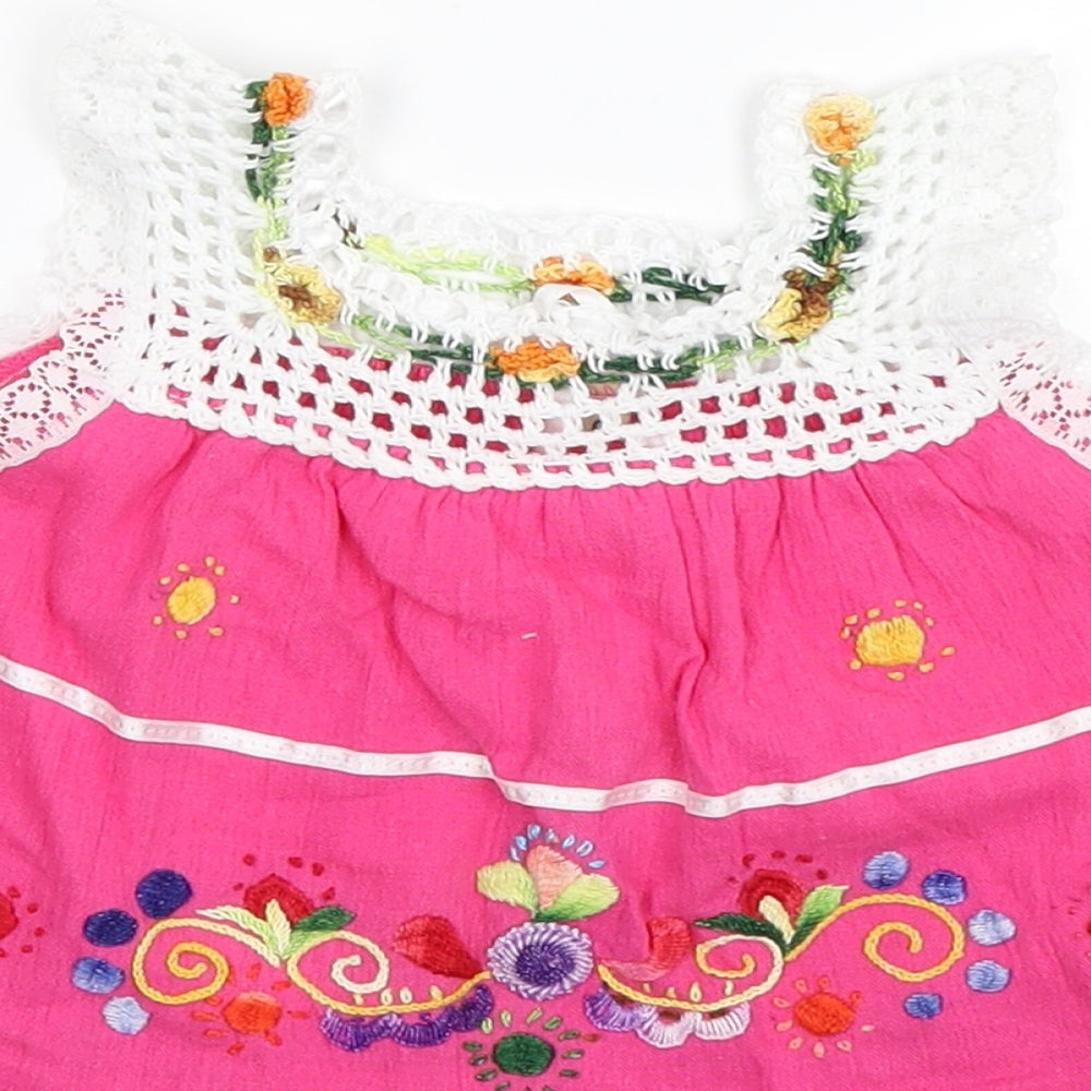 Preworn Girls Pink   Fit & Flare  Size 2 Years
