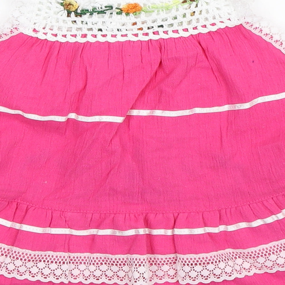 Preworn Girls Pink   Fit & Flare  Size 2 Years