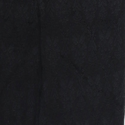 Zara Womens Black Floral  Trousers  Size L L26 in