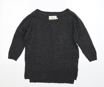 H&M Womens Grey  Knit Pullover Jumper Size XS