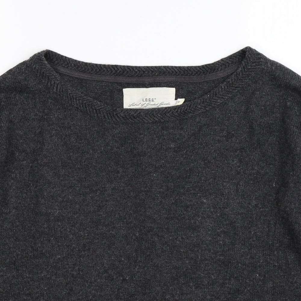 H&M Womens Grey  Knit Pullover Jumper Size XS