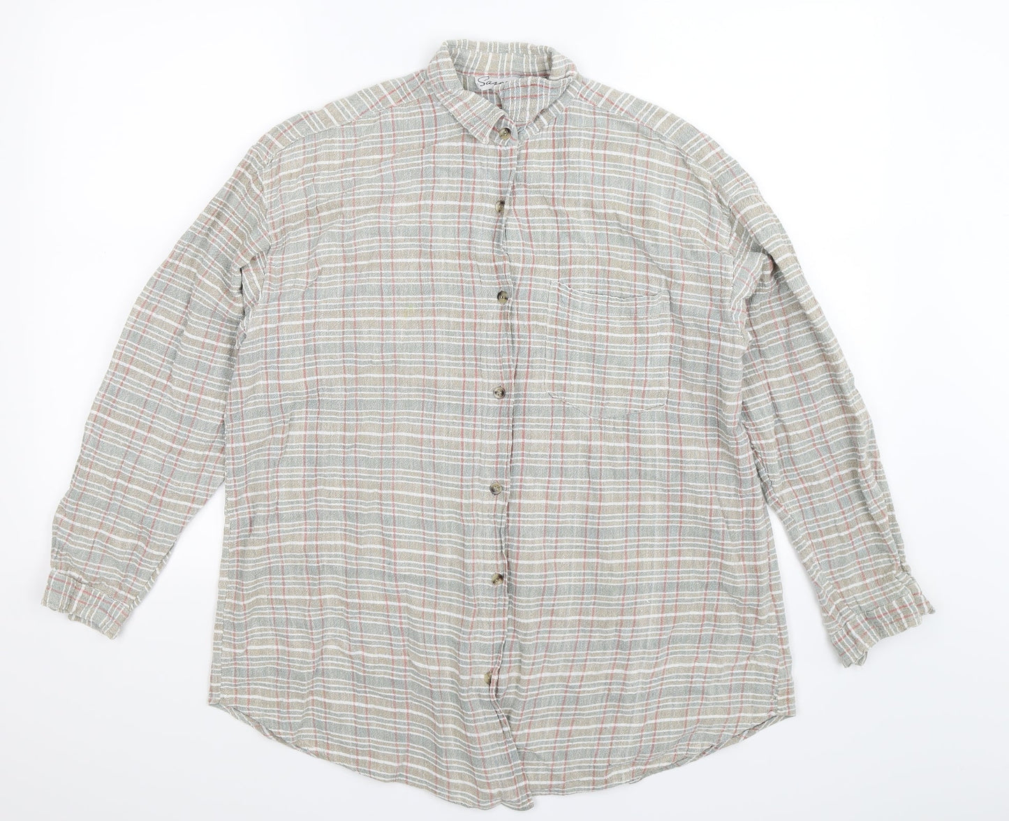 Sasperilla Womens Multicoloured Check  Basic Button-Up Size M