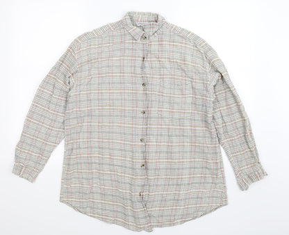 Sasperilla Womens Multicoloured Check  Basic Button-Up Size M