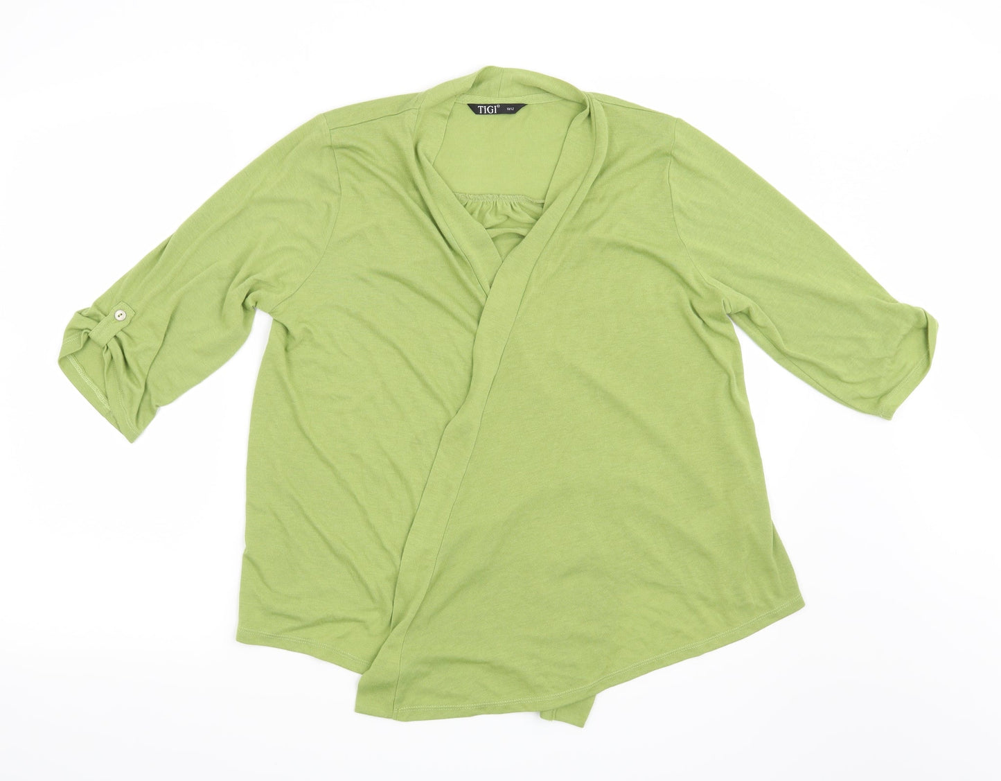 Womens UK Size 10 Tigi Green Basic Blouse
