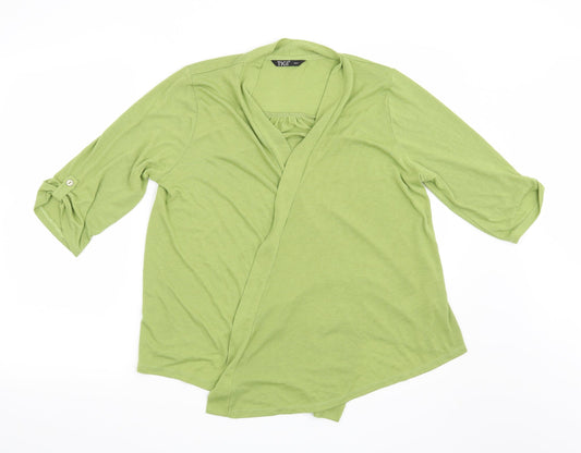 Womens UK Size 10 Tigi Green Basic Blouse