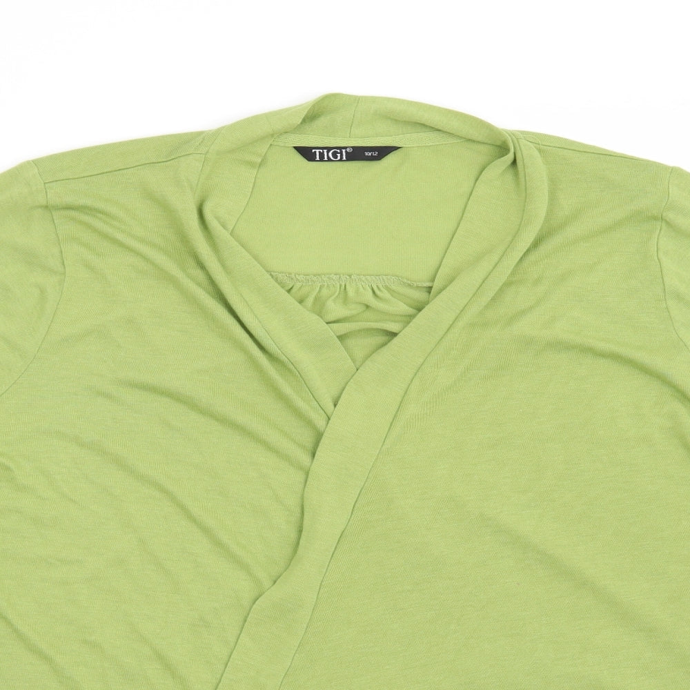 Womens UK Size 10 Tigi Green Basic Blouse