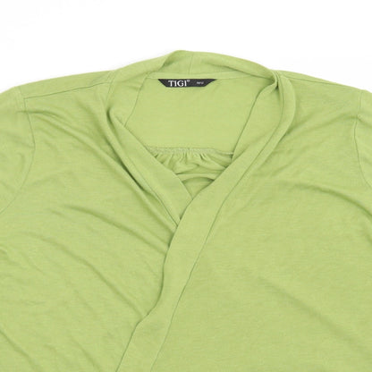 Womens UK Size 10 Tigi Green Basic Blouse