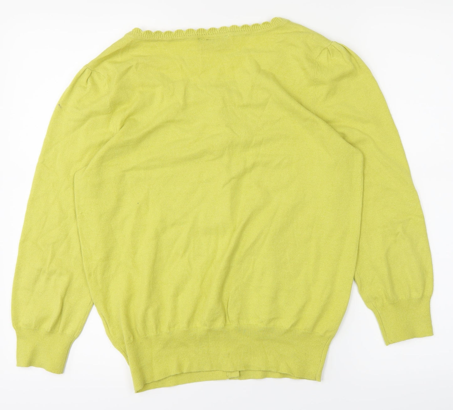 Womens UK Size 12 Wallis Yellow Basic T-Shirt