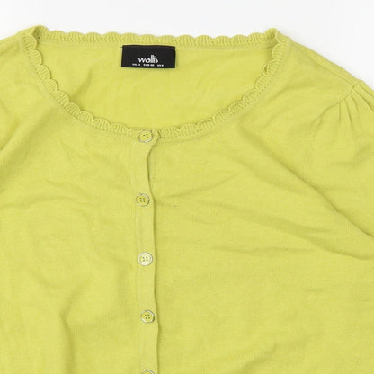 Womens UK Size 12 Wallis Yellow Basic T-Shirt