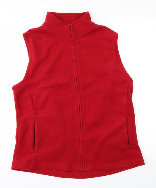 Isle Essentials Womens Red   Full Zip Jumper Size 18