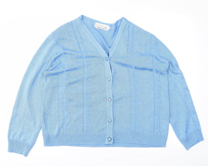 Future Lady Womens Blue   Cardigan Jumper Size S