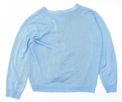Future Lady Womens Blue   Cardigan Jumper Size S