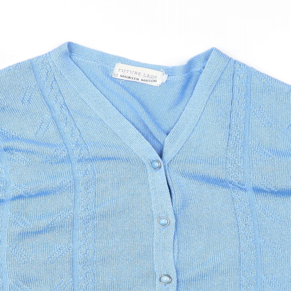 Future Lady Womens Blue   Cardigan Jumper Size S