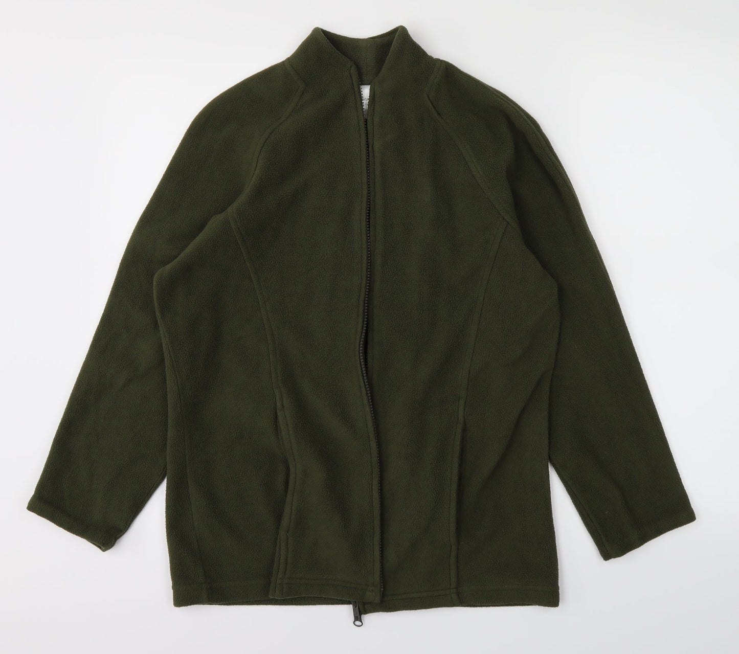Essentials Womens Green   Full Zip Jumper Size 10