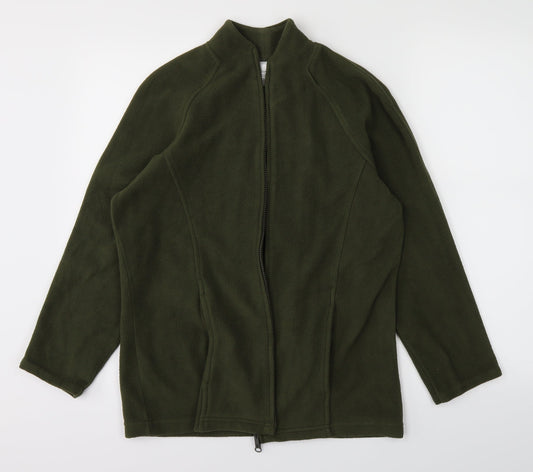 Essentials Womens Green   Full Zip Jumper Size 10