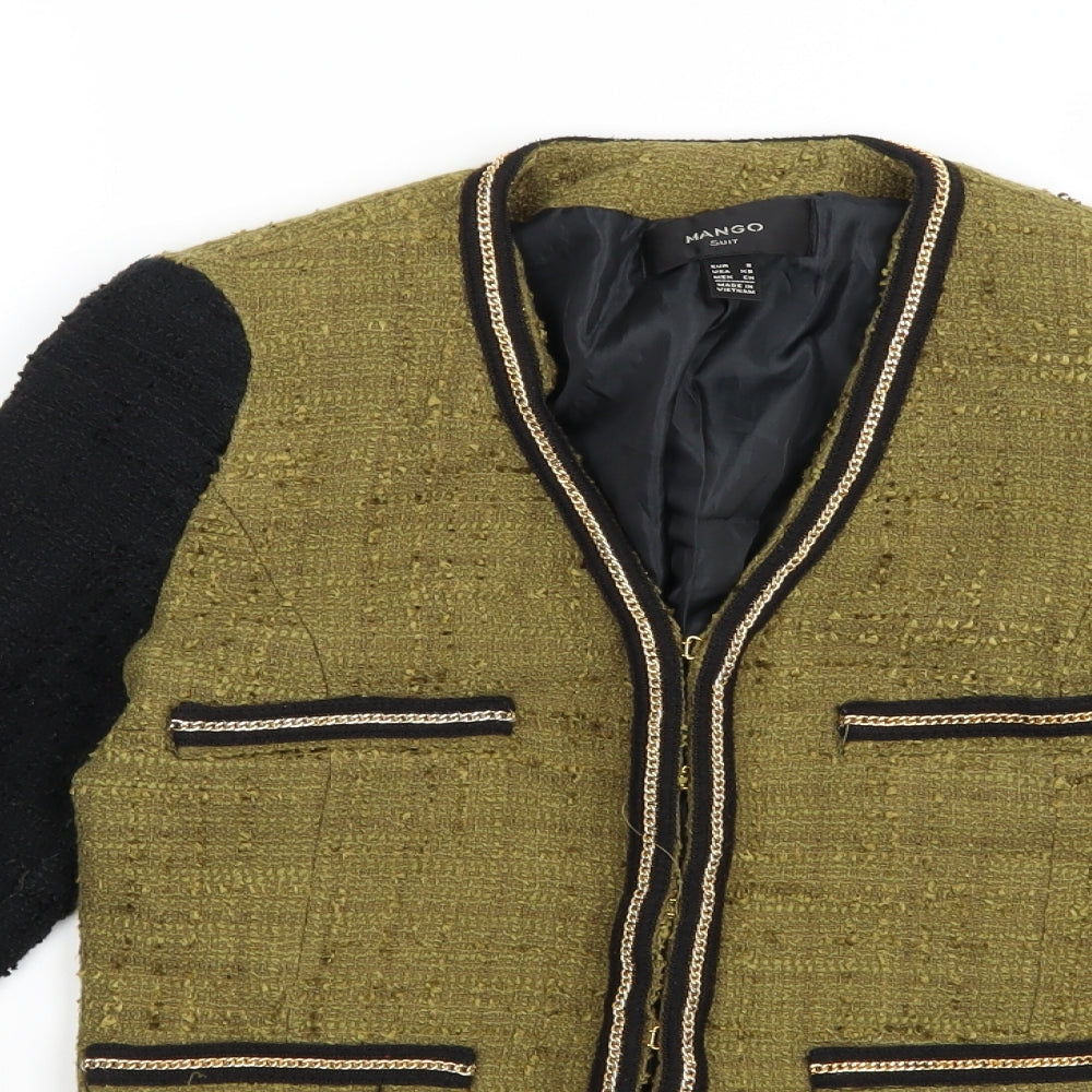 Womens UK Size S Mango Green Jacket