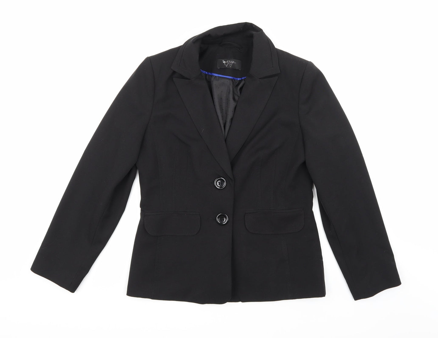 BHS Womens Black  Rayon Jacket Suit Jacket Size 12