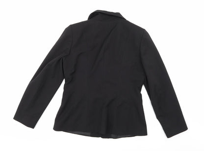 BHS Womens Black  Rayon Jacket Suit Jacket Size 12