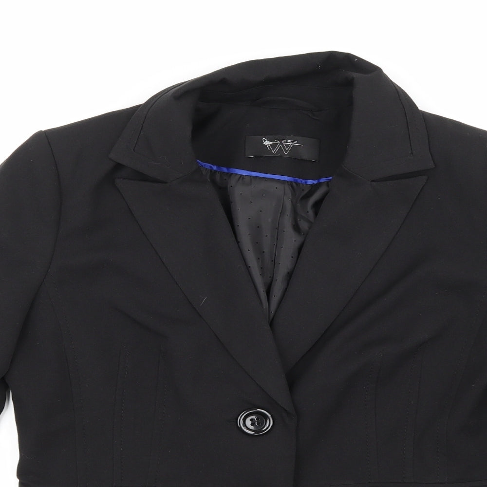 BHS Womens Black  Rayon Jacket Suit Jacket Size 12