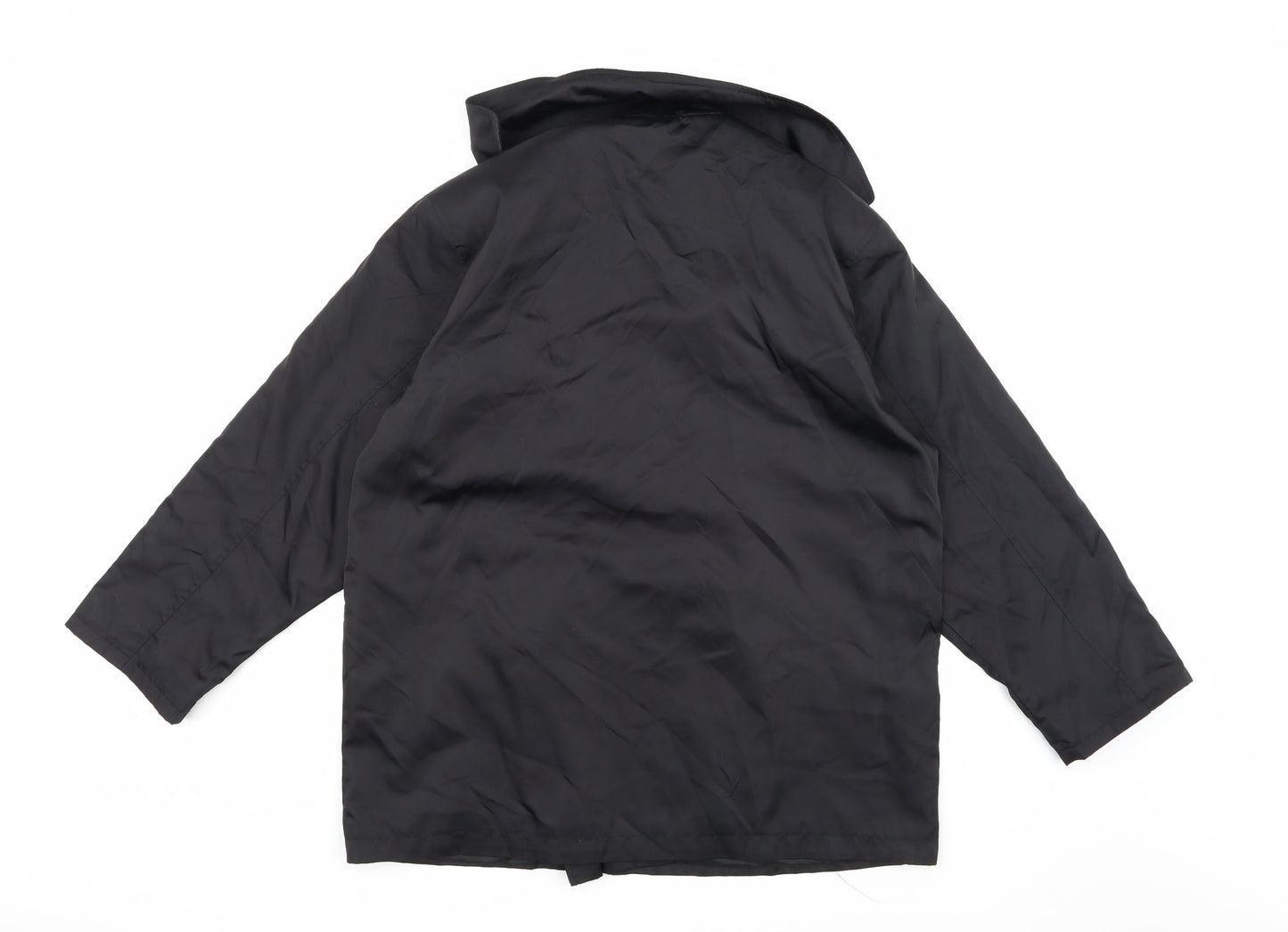 Womens UK Size 10 Preworn Black Overcoat