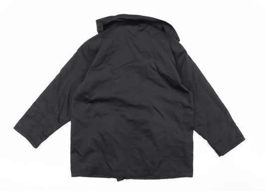 Womens UK Size 10 Preworn Black Overcoat