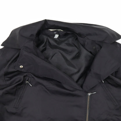 Womens UK Size 10 Preworn Black Overcoat