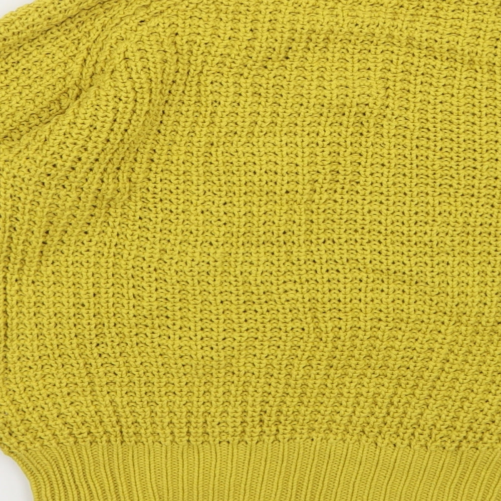 Therapy Womens Yellow  Knit Pullover Jumper Size S