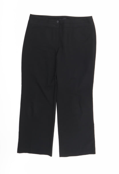 Womens UK Size 14 Marks and Spencer Regular Fit  Black Trousers