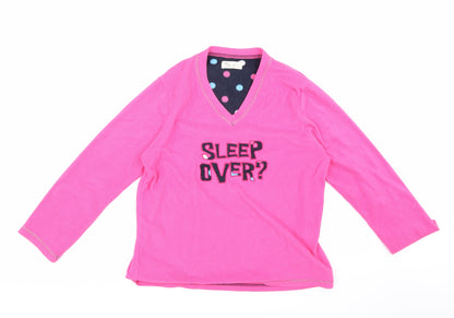 love to lounge Girls Pink Solid  Top Pyjama Top Size 10-11 Years