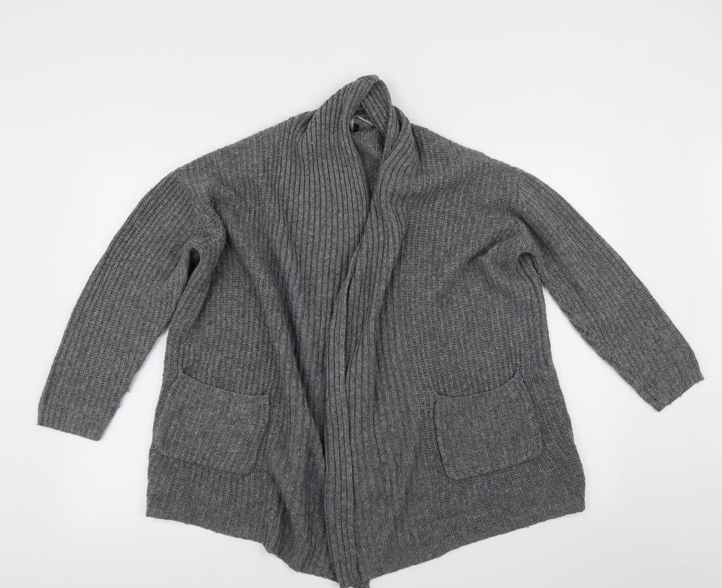 Atmosphere Womens Grey Striped  Cardigan Jumper Size 14