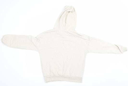 Womens UK Size 4 Pull&Bear Beige Pullover Hoodie