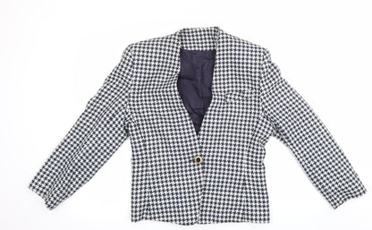 st michael Womens Blue Flecked  Jacket Blazer Size 14