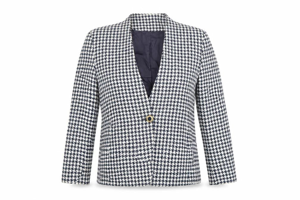st michael Womens Blue Flecked  Jacket Blazer Size 14