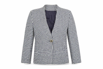 st michael Womens Blue Flecked  Jacket Blazer Size 14