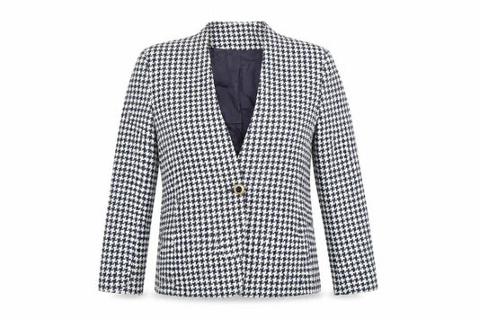 st michael Womens Blue Flecked  Jacket Blazer Size 14