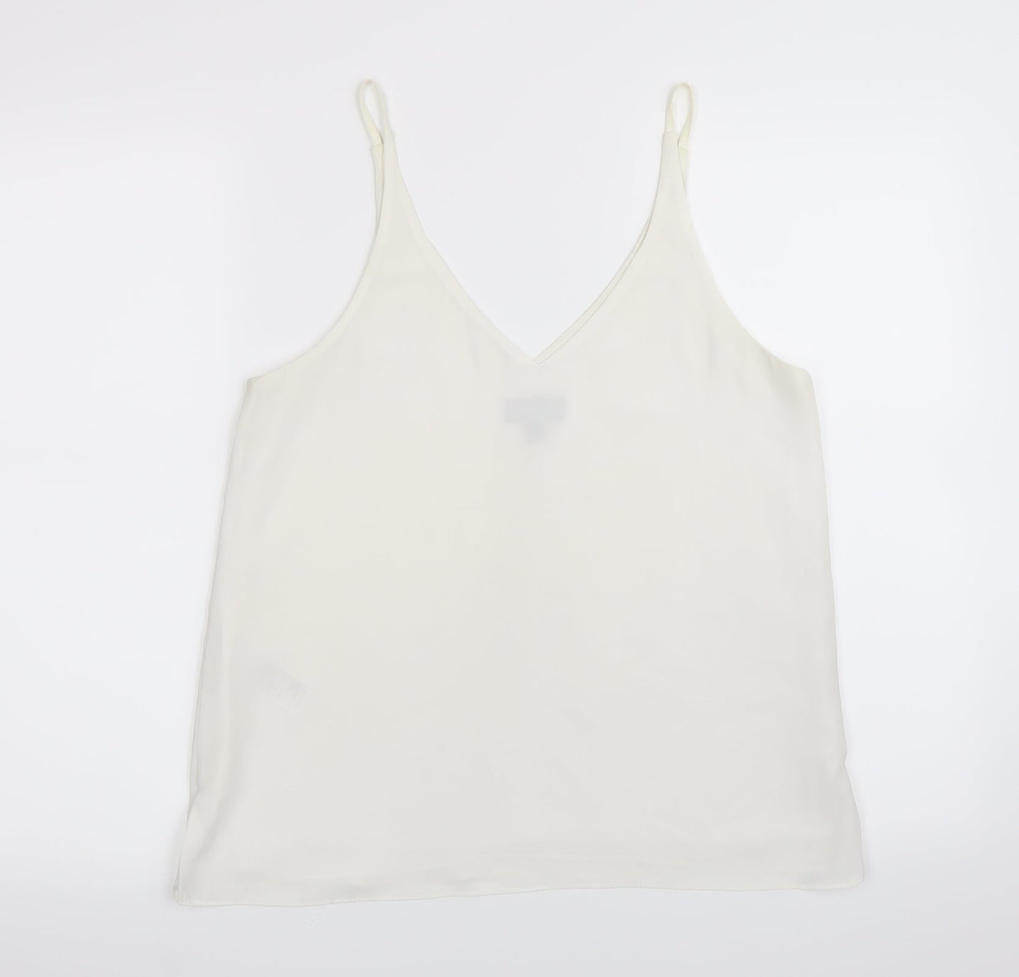 Womens UK Size 10 Topshop White Basic Tank