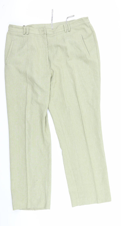 Womens UK Size 20 Preworn Regular Fit  Green Trousers
