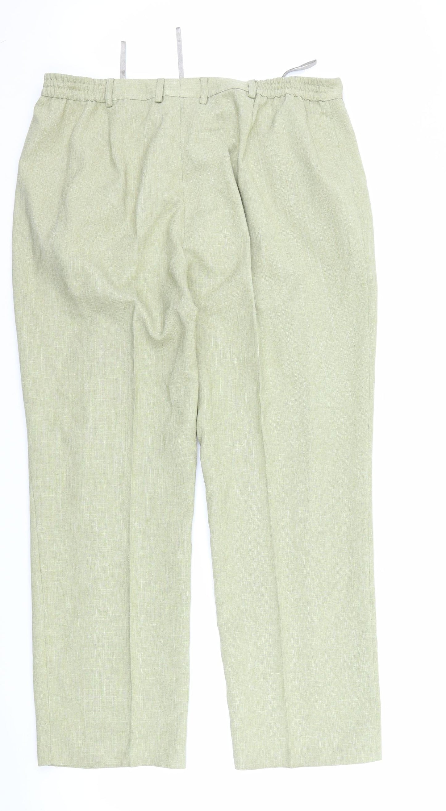 Womens UK Size 20 Preworn Regular Fit  Green Trousers